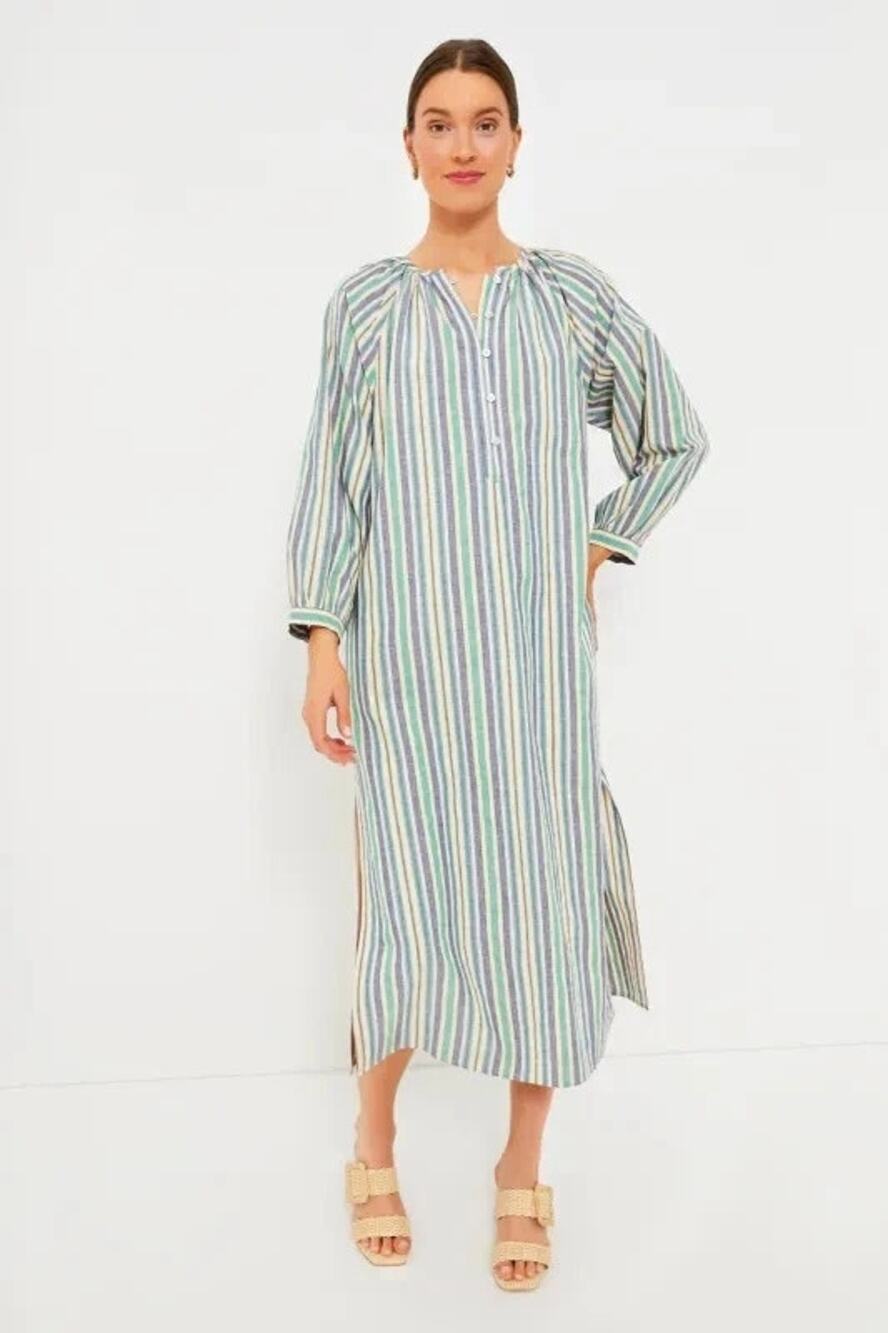 POMANDER PLACE Striped Caftan Size L NWT Retail $160